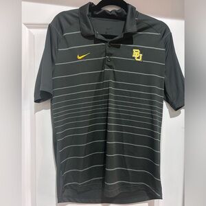 Men’s Nike Black striped Baylor University polo size medium